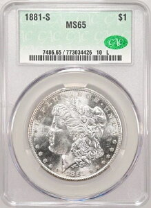 1881-S 1 �h�� �����K�� �_���[ CACG MS65 - �f���炵���ō��̂���A���ɖ��邢���F�̕��!