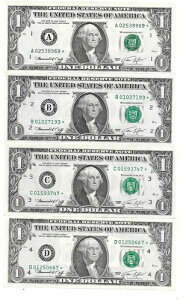 $1 FRN 1974 Neff/Simon Star District Set 12 Districts CHCU �ȏ�