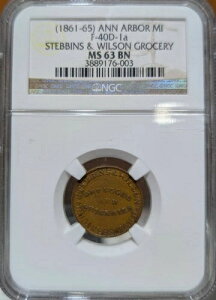 (1861-1865) �~�V�K���B�A�i�[�o�[ F-40D-1a �X�e�r���Y���E�B���\���H���i�X NGC MS-63 BN