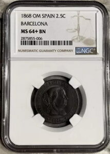 1868N OM XyC 2.5Zg oZi NGC MS 64+ BN 1_̂