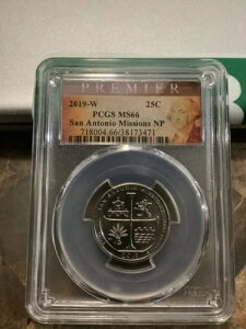 2019 W Washington 25c PCGS MS 66 San Antonio Mission NP ̔܂BIt@[Ă!!
