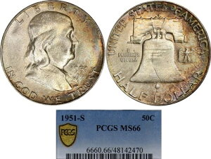 1951-S 50C PCGS MS66 tN ~ pXe C{[ WF & bNX FBL!