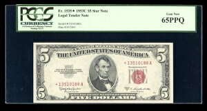 DBR 1953-C $5 ���[�K�� �W�F�� STAR Fr. 1535* PCGS 65 PPQ �V���A�� *13510188A