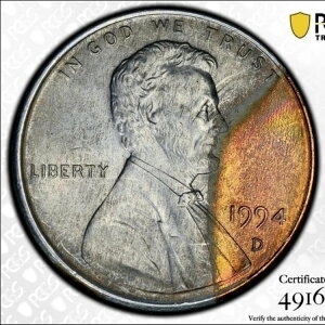 PCGS MS-65 RB! 1994-D �Z���g 80% �\�ʕ������b�L�G���[!