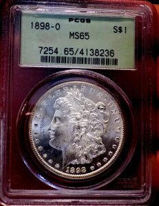���[�K�� �V���o�[ �h�� 1898 O PCGS MS 65 �I�[���h�O���[�� �z���_�[ �{�[�_�[���C�� PL