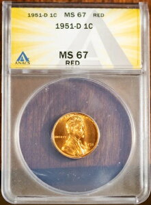 1951-D 1Zg J[wbh Zg MS 67 bh Vi ANACS # 7465149 + {[iX