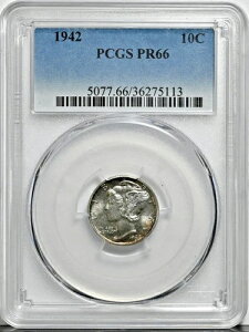 1942 �N �}�[�L�����[ �_�C�� PR66 PCGS �O���[�h �v���[�t PR 66 �V���o�[ �R�C�� 5077 ���邢����!