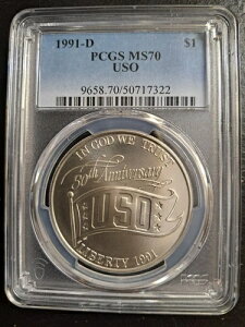 1991-D USO �L�O��� PCGS MS70 �u���[���x��