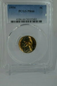 PR66 1954�N �W�F�t�@�[�\�� �j�b�P�� PCGS �O���[�h 5�Z���g �v���[�t �󏭃R�C�� ������ �g�[���t��