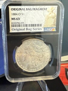 1884-O モーガン シルバー ダラー NGC MS 63 ブラック コア オリジナル ミント バッグの断片!!