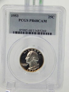 1953�N PCGS�O���[�h PR68 �J���I - ���V���g�� �N�H�[�^�[ 25�Z���g (BT393)