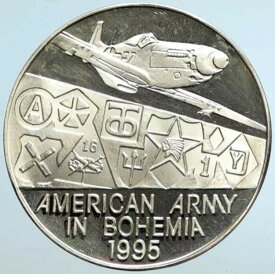 1995年 チェコ共和国 飛行機 アメリカ陸軍 ボヘミア派遣 プルーフ銀メダル i101493