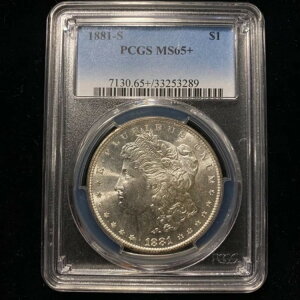 1881�N S ���[�K����� $1 PCGS MS65+ �v���X �I�[���h�A���T�[�L�����[�g BU ���C���{�[�g�[��
