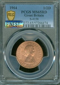 1964N p 1/2D n[tyj[ PCGS MS65 RD MAC FINEST SPOTLESS POP-2 *