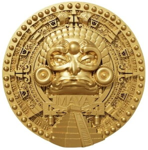 2025年 カメルーン マヤ 2オンス 2000フラン 銀金貨 金メッキ ミント未開封