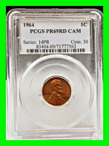 1964�N 1�Z���g �v���[�t �����J�[�� �Z���g PCGS PR69 CAM �J���I - �g�b�v�|�b�v - �� 267