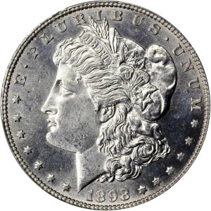 1898年 モルガン銀貨 PCGS MS-63 プルーフ級!魅力的なブラストホワイト!