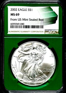 2002�N 1�h�� �V���o�[�C�[�O�� - NGC MS 69 - �č������ǖ��J���{�b�N�X���� - �O���[���z���_�[ BS256
