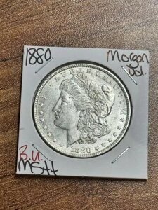 1880�N P ���[�K�� �V���o�[ �_���[ BU �u�����A���g ������ MS+ US $1 �R�C�� (Raw17005