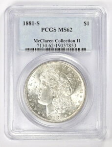 1881-S 1h K }N[RNV II PCGS MS62