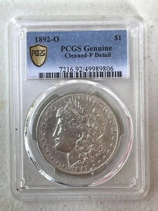 1892年 O モルガン銀貨 PCGS 純正クリーニング済み F 詳細 FINE X428