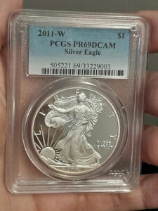 2011-W �A�����J�� �V���o�[ �C�[�O�� PCGS �O���[�h PR69DCAM!