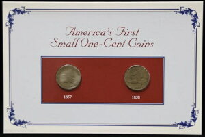 1857 1858 小文字フライングイーグル アメリカ初の1セント硬貨セット PCS