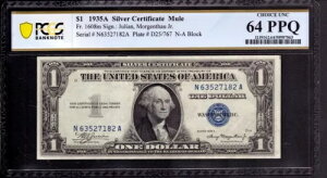 1935N 1hݏؖ ~[m[g FR.1608m NA ubN PCGS CHOICE UNC 64 PPQ