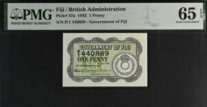 1942�N �t�B�W�[ 1�y�j�[ P47a ���� UNC PMG 65 EPQ