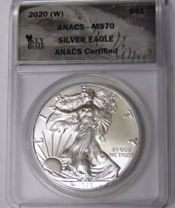 ANACS MS70 2020 (W) AJ Vo[ C[O .999 Vo[ _[ ([W zCg X|bg)