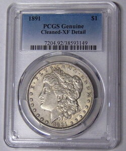 PCGS XF 詳細 1891-P モルガン銀貨 フィラデルフィア造幣局 #38593149