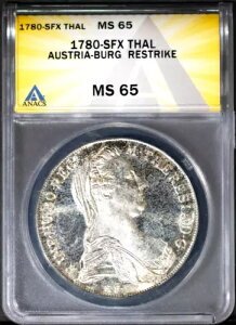 1780-SFX �V���o�[ �I�[�X�g���A�u���N ���X�g���C�N MS 65 ANACS # 7465005 + �{�[�i�X