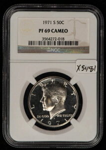 1971-S 50�Z���g �P�l�f�B �n�[�t�_���[ - �v���[�t - NGC PF 69 �J���I - SKU-X5481