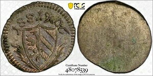 1806 ニュルンベルク ユニフェイス フェニヒ PCGS MS64