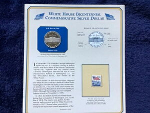 1992年 ホワイトハウス建国200周年記念 シルバードルパネル 切手付き PCS