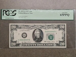 1977�N 20�h�� Fr. 2072-G �V�J�S�A�M������s�� PCGS 65 PPQ