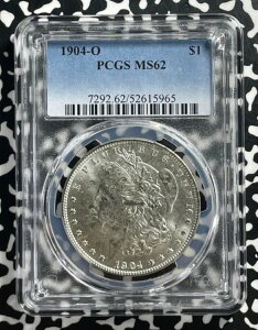 1904�N�� �A�����J 1�h�� �����K���E�_���[ PCGS MS62 ���b�g�ԍ� G425 �V���o�[�I�f���炵��UNC�I