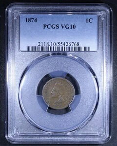 1874NCfBAwbhZg - 1Zg PCGS VG10