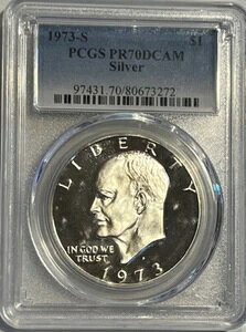 1973-S ACNEAC[n[ 1h PCGS Vo[ PR70DCAM