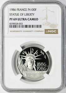 1986�N �t�����X �v���`�i 100�t���� ���R�̏��_�� NGC PF69 �E���g���J���I
