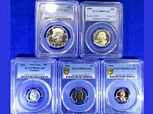 1964�N�� US�v���[�t�Z�b�g LOW POP PR69 �J���I�A�����A PONITED 9 DIME PCGS PQ�t��