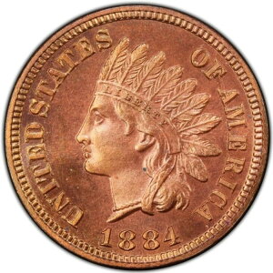 �C���f�B�A���w�b�h �Z���g 1884 PCGS �v���[�t 65 ���b�h�I���ق̃��b�h �W�F�� �v���[�t�I