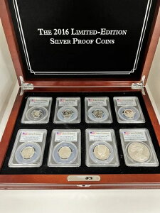 2016-S ����Ńv���[�t�Z�b�g 8���Z�b�g �R�C�� PCGS PR70 DCAM �t�@�[�X�g�X�g���C�N �č���