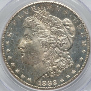 モルガン・ダラー 1882-CC、PCGS MS-64 ディープミラー プルーフ級!魅力的なニアジェム
