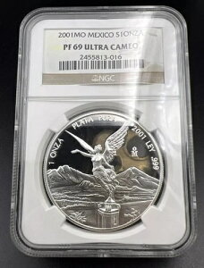 2001 Mo 1 oz Onza Mexico Libertad NGC ULTRA Cameo PF69 UCAM PROOF .999 �L�[���t