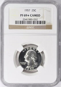 1957�N 25�Z���g NGC ���V���g�� �N�H�[�^�[ PF69 �X�^�[�J���I �󏭁I �قڃE���g���J���I�I