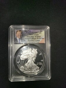 �V���o�[�C�[�O�� 2017 S FDOI ����� PR�Z�b�g �g�����v�A�C�� PCGS PR70DCAM ��