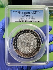 1993�N-Mo ���L�V�R 5�I���X �V���o�[ �A�X�e�J �T���X�g�[�� PCGS PF67DCAM (�}�l�^���[�R�[���V���[�Y)