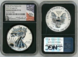 2019 W ASE Enhanced Rev PF70 NGC Pride of Two Nations Cabral �T�C������