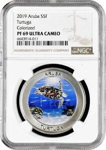 Aruba 5 florin 2019�ANGC PF69 UC�A�u�g�D���g�D�K�v